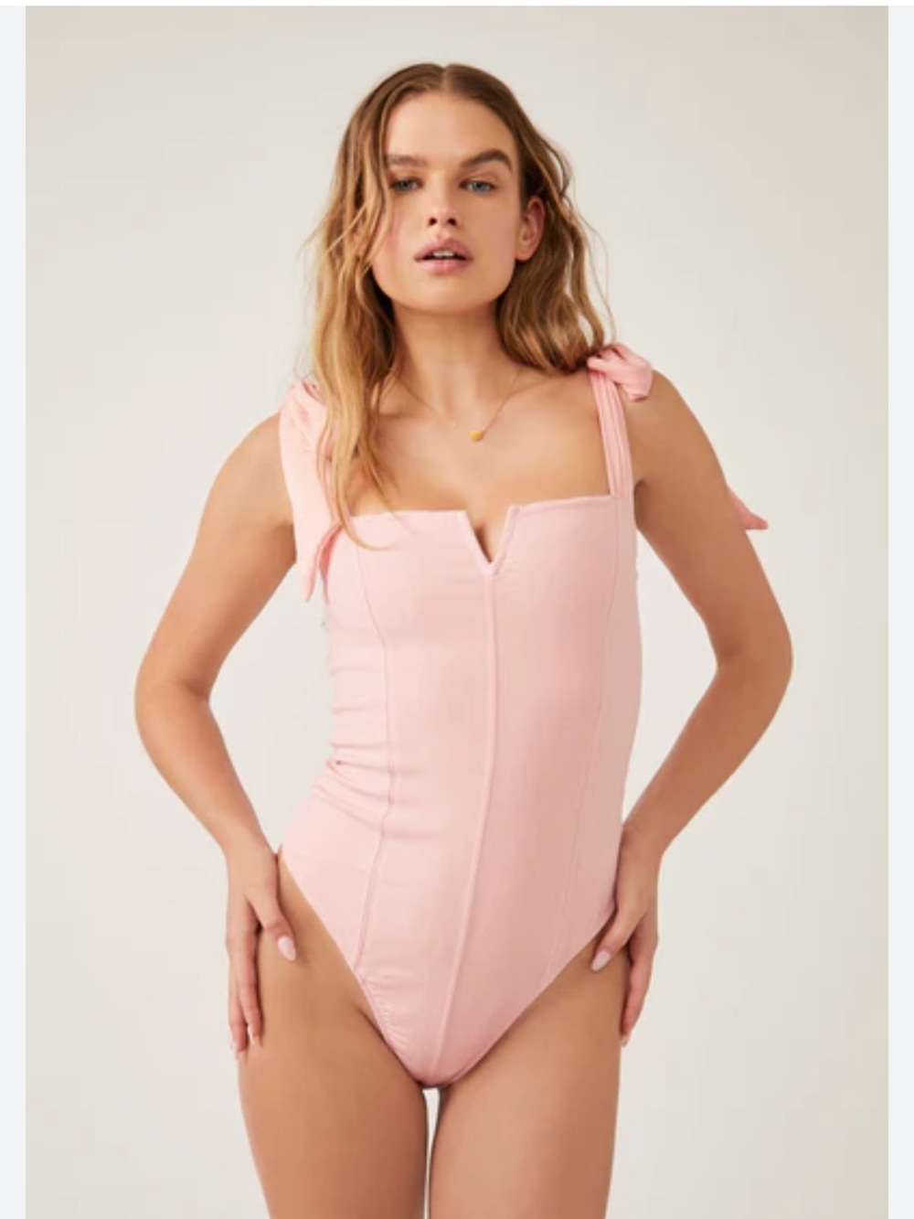 Free People LOLA BODYSUIT-HEART HAZE